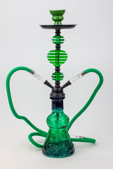 19" 2 hoses baluster Hookah [MD2190] Hookah Canadian Distributor Green
