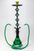 31" 2 hoses Twisted Wrought Metal Hookah [MD2206] Hookah Canadian Distributor Green