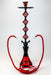 31" 2 hoses Twisted Wrought Metal Hookah [MD2206] Hookah Canadian Distributor Red