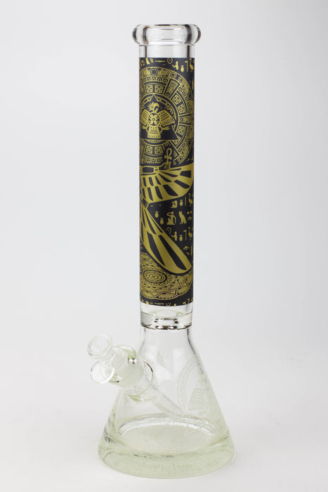 16" Egyptian Hieroglyph / 9 mm / Glow in the dark / Glass Bong  [MG22]-D-Ebros - One Wholesale