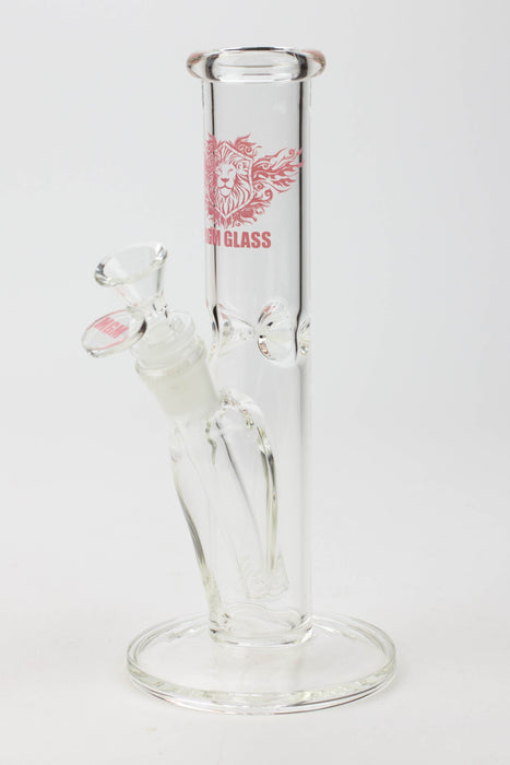 9" MGM glass straight tube glass Bong [MGM039]-Pink - One Wholesale