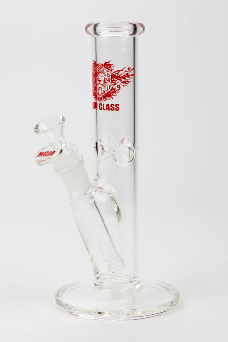 9" MGM glass straight tube glass Bong [MGM039]-Red - One Wholesale