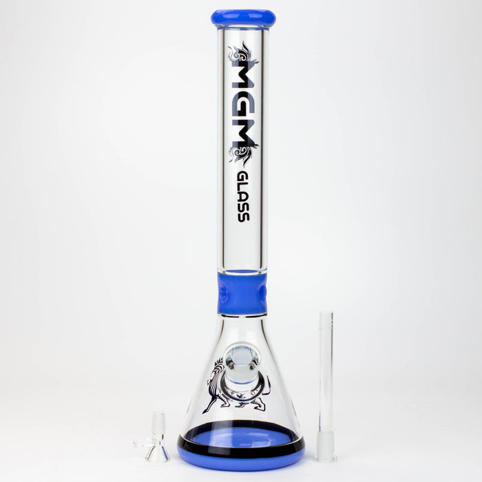 17.5" MGM glass / 7 mm / beaker glass water bong [MGM216]- - One Wholesale