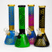 10" Honeycomb color glass water bong Glass Bong BANKA