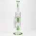 17" H2O dual diffuser glass water bong [H2O-5002] Glass Bong Canadian Distributor Green