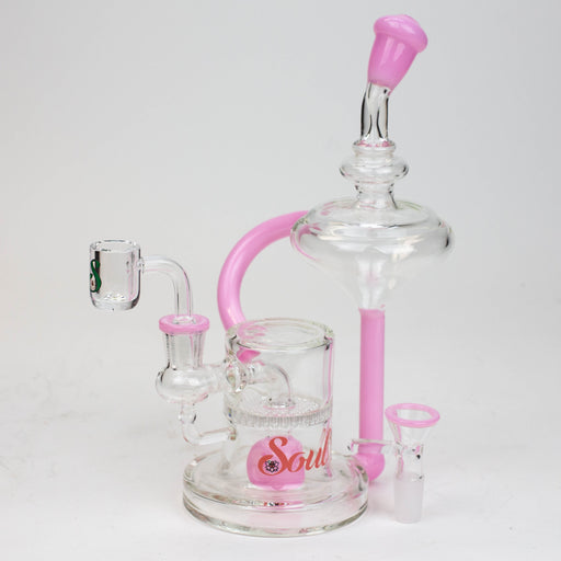 9" SOUL Glass 2-in-1 recycler bong [S2055] Bongs Canadian Distributor Pink