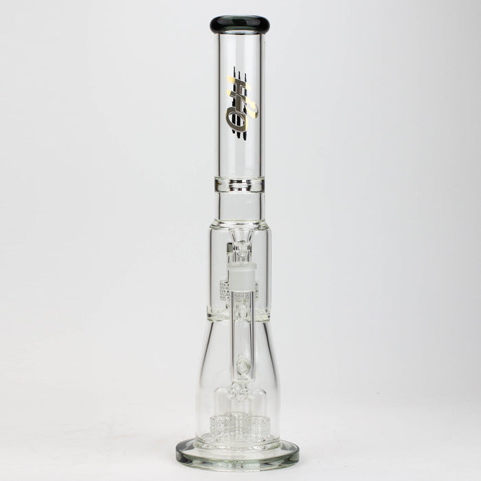 17.5" H2O glass water bong with shower head percolator [H2O-5003]