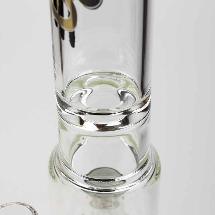 17.5" H2O glass water bong with shower head percolator [H2O-5003]