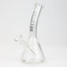 WellCann | 8" Clear Glass Beaker Bong with Bent Neck Bongs Smoking Cat Distribution Silver