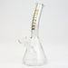 WellCann | 8" Clear Glass Beaker Bong with Bent Neck Bongs Smoking Cat Distribution Gold