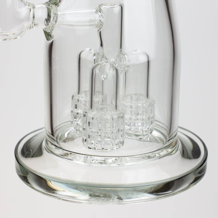 17.5" H2O glass water bong with shower head percolator [H2O-5003]