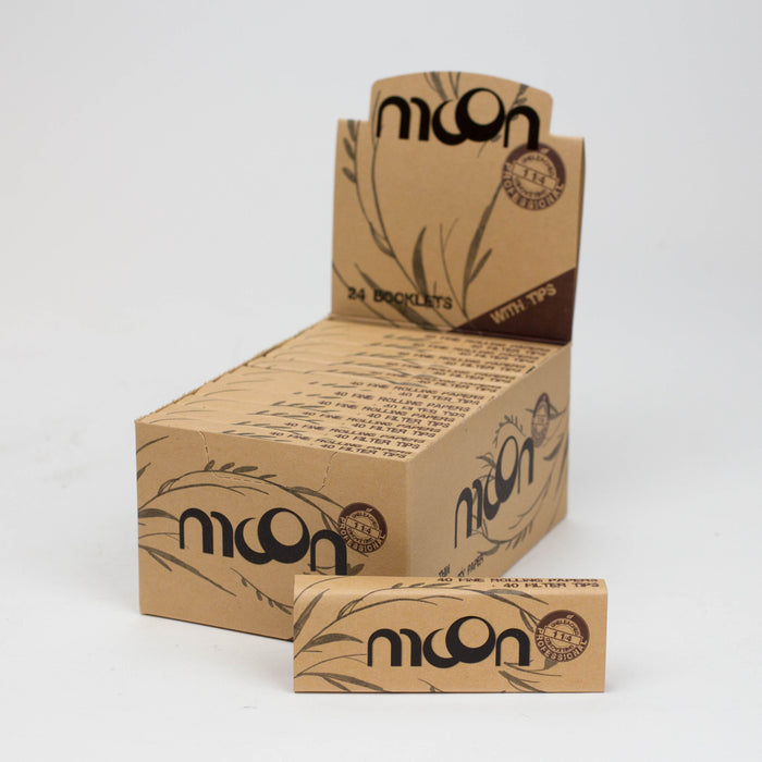 MOON - PREMIER BROWN ROLLING PAPER Coast 2 Coast size 1 ¼+Tips