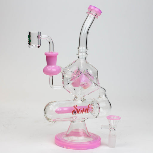 9" SOUL Glass 2-in-1 glass bong [S2057] Bongs Canadian Distributor Pink