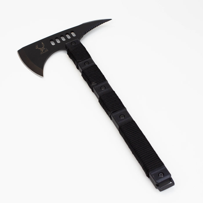 14 1/2″ The Bone Edge Tactical Axe with Sheath Black Hatchet [HK6185] Sword · Machete · Axe Canadian Distributor
