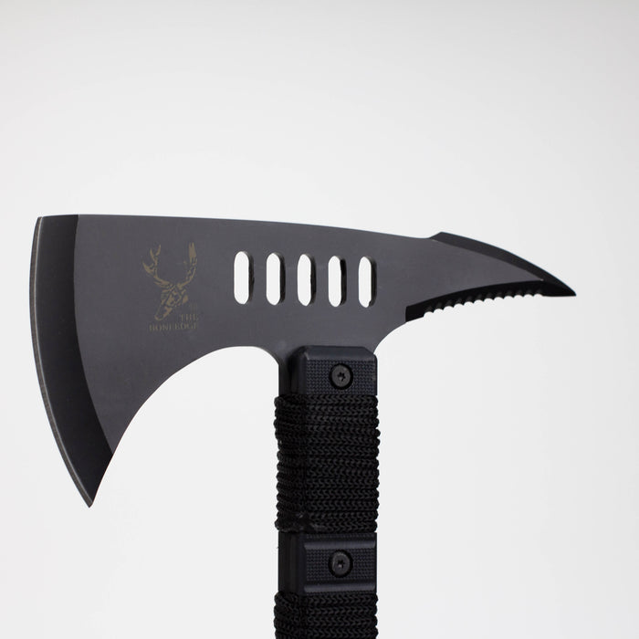 14 1/2″ The Bone Edge Tactical Axe with Sheath Black Hatchet [HK6185] Sword · Machete · Axe Canadian Distributor