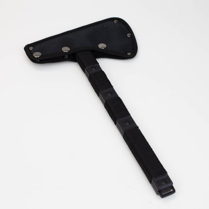 14 1/2″ The Bone Edge Tactical Axe with Sheath Black Hatchet [HK6185] Sword · Machete · Axe Canadian Distributor