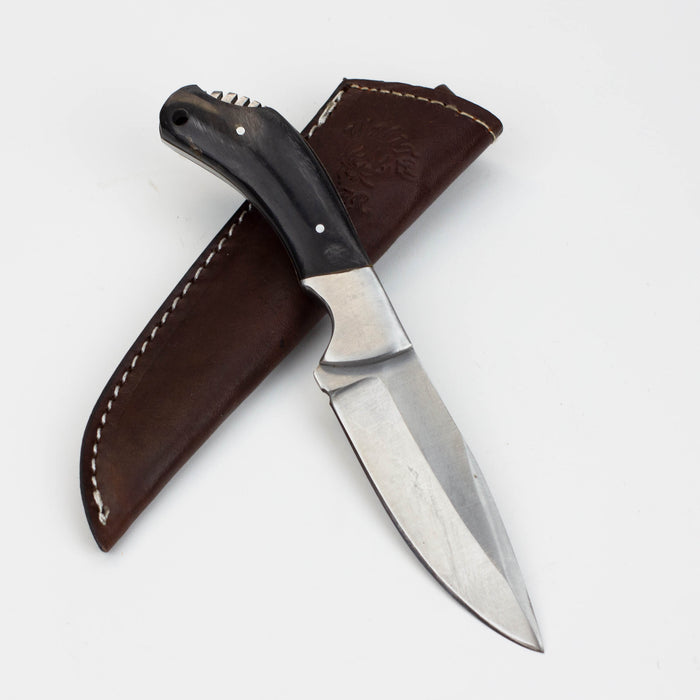 Buffalo Horn Grip Drop Point [WD9410] Fixed Blade Knife Canadian Distributor