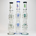 21" H2O Dual percolator glass water bong [H2O-5004] Bongs Canadian Distributor