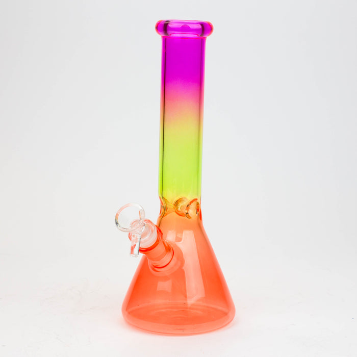 10" Multi color glass water bong