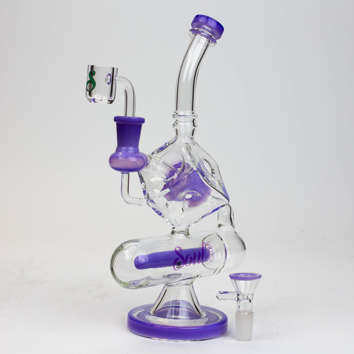 9" SOUL Glass 2-in-1 glass bong [S2057] Glass Bong Canadian Distributor Purple