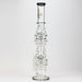 21" H2O Dual percolator glass water bong [H2O-5004] Bongs Canadian Distributor Trans Black