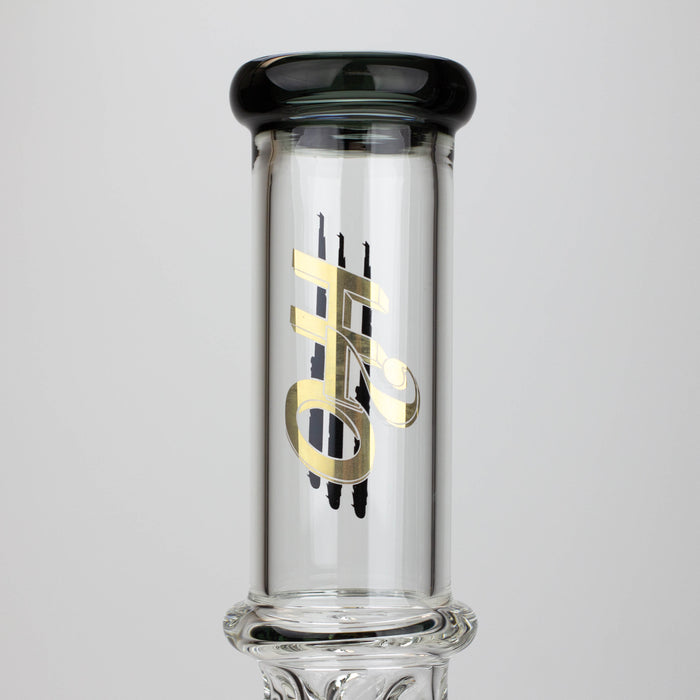 21" H2O  Dual percolator glass water bong [H2O-5004]