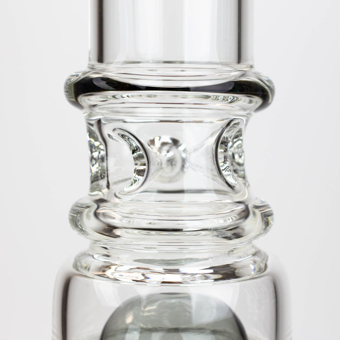 21" H2O Dual percolator glass water bong [H2O-5004] Bongs Canadian Distributor