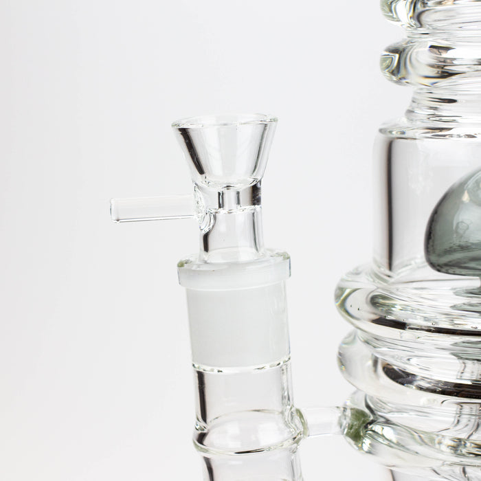 21" H2O Dual percolator glass water bong [H2O-5004] Bongs Canadian Distributor