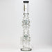 21" H2O Dual percolator glass water bong [H2O-5004] Bongs Canadian Distributor