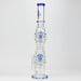 21" H2O Dual percolator glass water bong [H2O-5004] Bongs Canadian Distributor Blue
