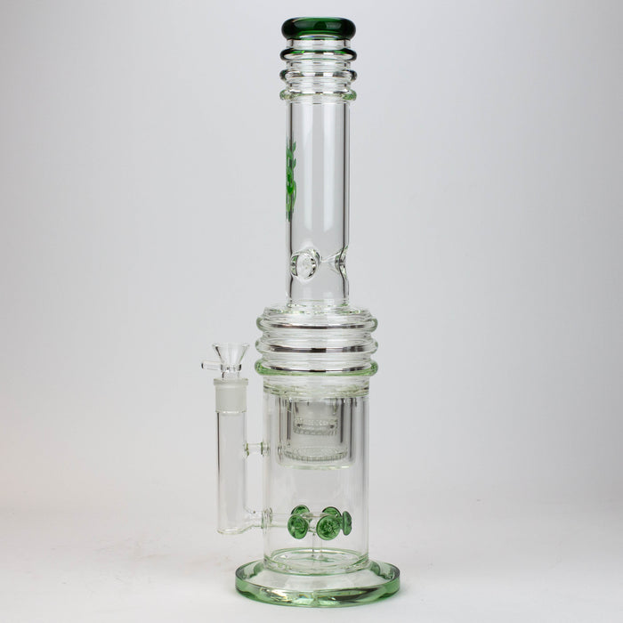 17" H2O glass water bong with double layer honeycomb [H2O-5005] Glass Bong Canadian Distributor