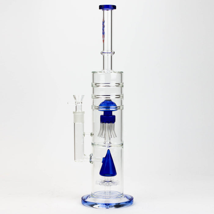 17" H2O dual diffuser glass water bong [H2O-5002] Glass Bong Canadian Distributor