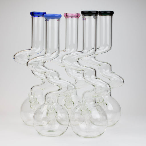 16" Zig-zag glass water bong [AKG004] Bongs Canadian Distributor