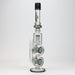 17" H2O Double ring glass water bong [H2O-5006] Glass Bong Canadian Distributor Trans Black