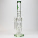18" H2O glass water bong with triple mini shower head diffuser [H2O-5007] Glass Bong Canadian Distributor Green