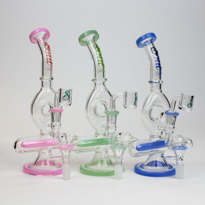 9" SOUL Glass 2-in-1 recycler bong [S2086] Bongs Canadian Distributor