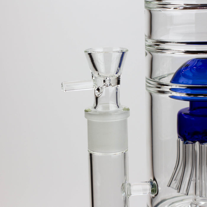 17" H2O dual diffuser glass water bong [H2O-5002] Glass Bong Canadian Distributor