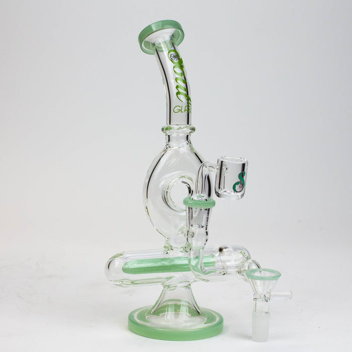 9" SOUL Glass 2-in-1 recycler bong [S2086] Bongs Canadian Distributor Green C