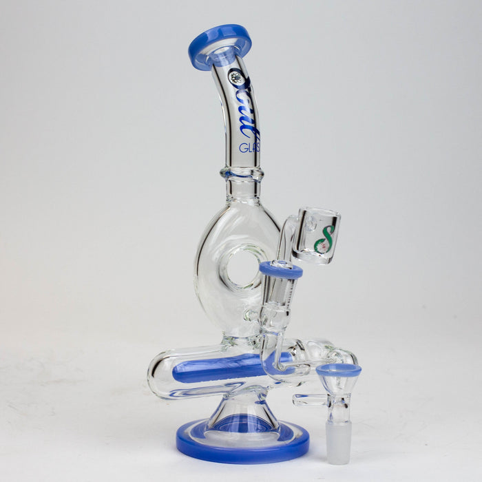 9" SOUL Glass 2-in-1 recycler bong [S2086] Bongs Canadian Distributor Blue C