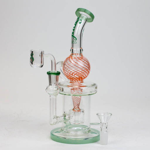 9" SOUL Glass 2-in-1 recycler bong [S2093] Bongs Canadian Distributor GREEN