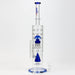 17" H2O dual diffuser glass water bong [H2O-5002] Glass Bong Canadian Distributor Blue