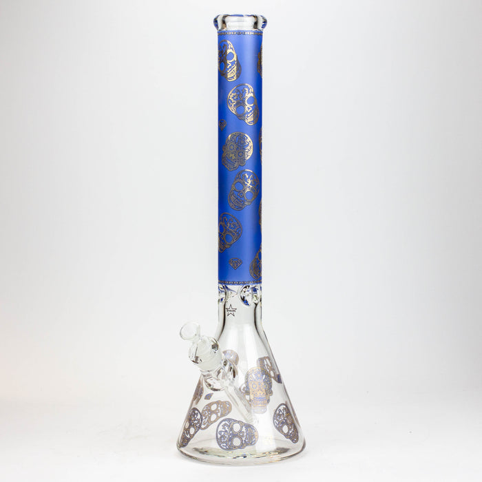 20" Skull Patterned 9 mm glass water bong ( GBT2101 ) Bongs ONE C-Blue
