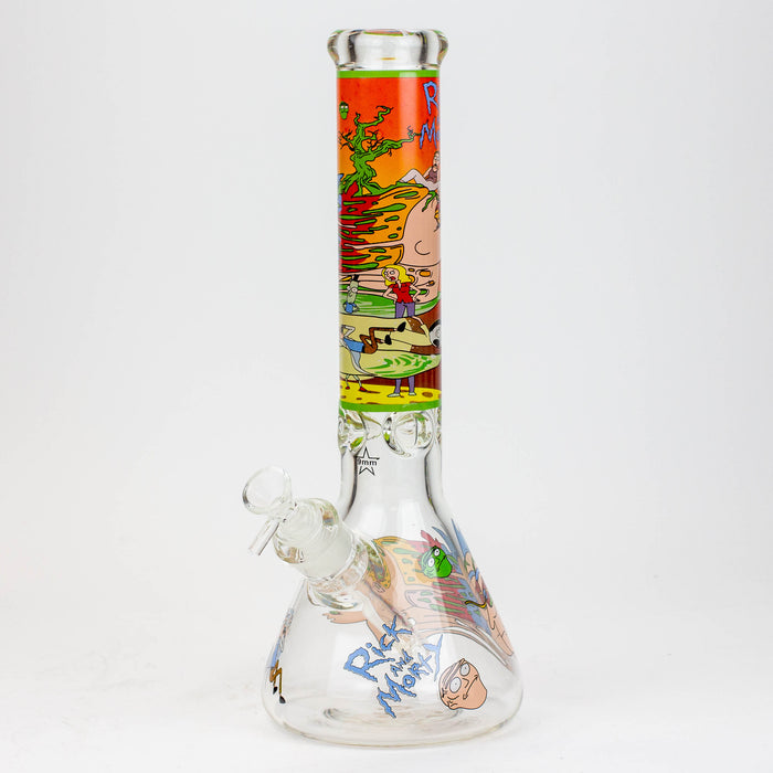 13.5" RM cartoon 9 mm glass beaker water bong Glass Bong ONE Graphic A