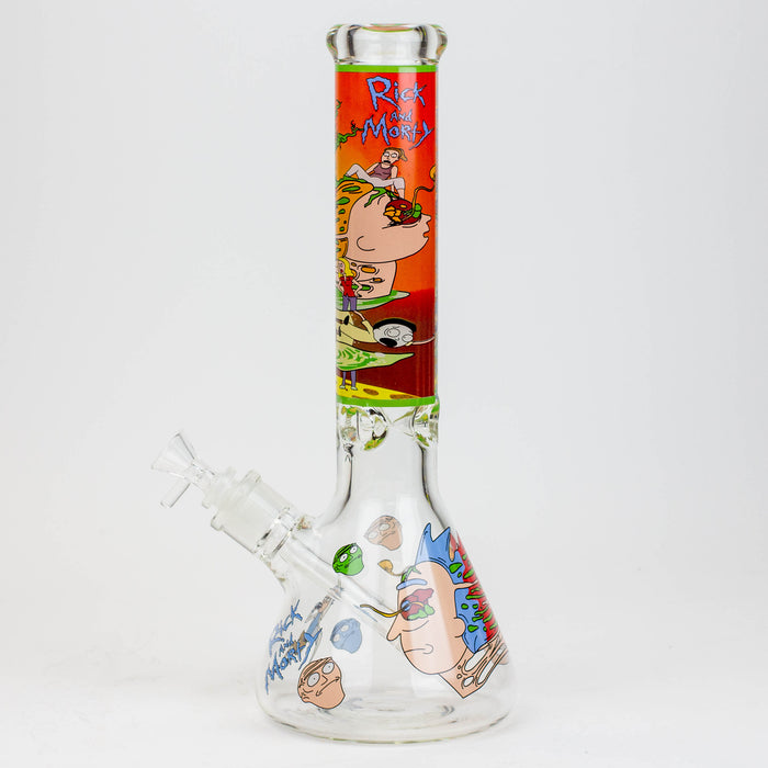 13.5" RM cartoon 9 mm glass beaker water bong Glass Bong ONE