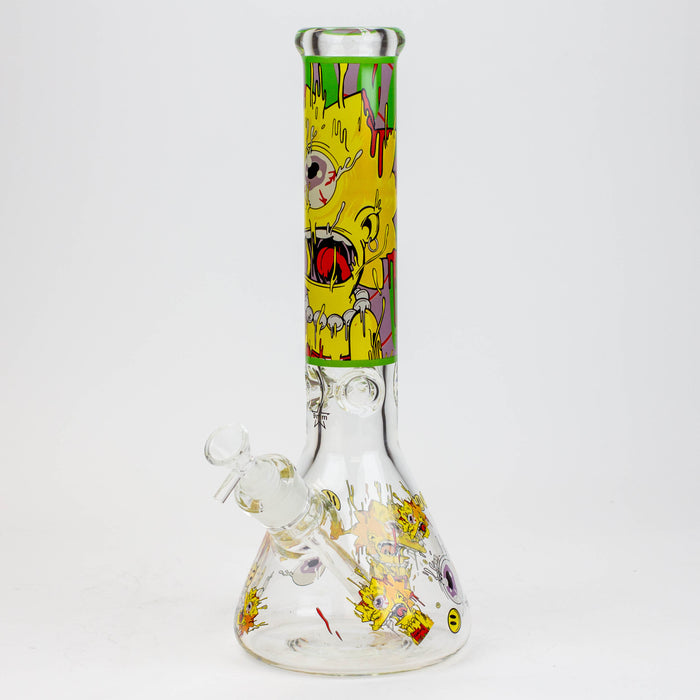 13.5" RM cartoon 9 mm glass beaker water bong Glass Bong ONE Graphic F