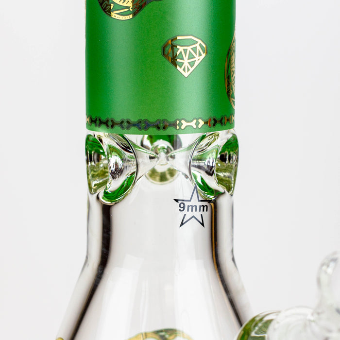 20" Skull Patterned 9 mm glass water bong ( GBT2101 ) Bongs ONE