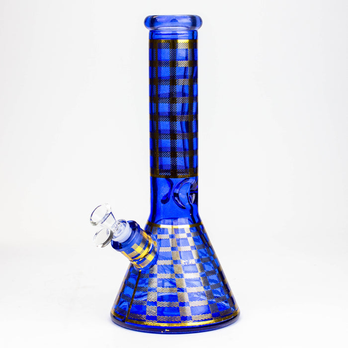 12" 7mm glass neon beaker water bong Glass Bong ONE Blue