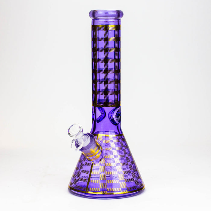 12" 7mm glass neon beaker water bong Glass Bong ONE Purple