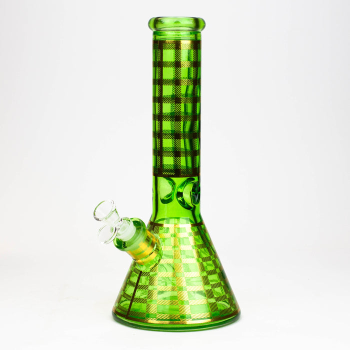 12" 7mm glass neon beaker water bong Glass Bong ONE Green