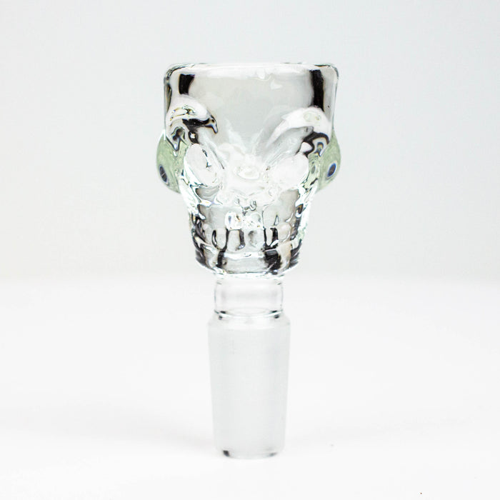 Skull shape glass Small bowl for 14 mm female Joint Bowl · Popper ONE Clear